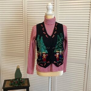 Holiday Vest and Turtleneck